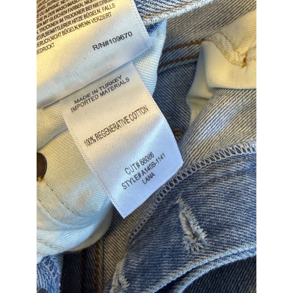 AGOLDE Lana High Rise Vintage Straight Leg Jeans 29 Light Blue Wash Denim Pants - Picture 5 of 7